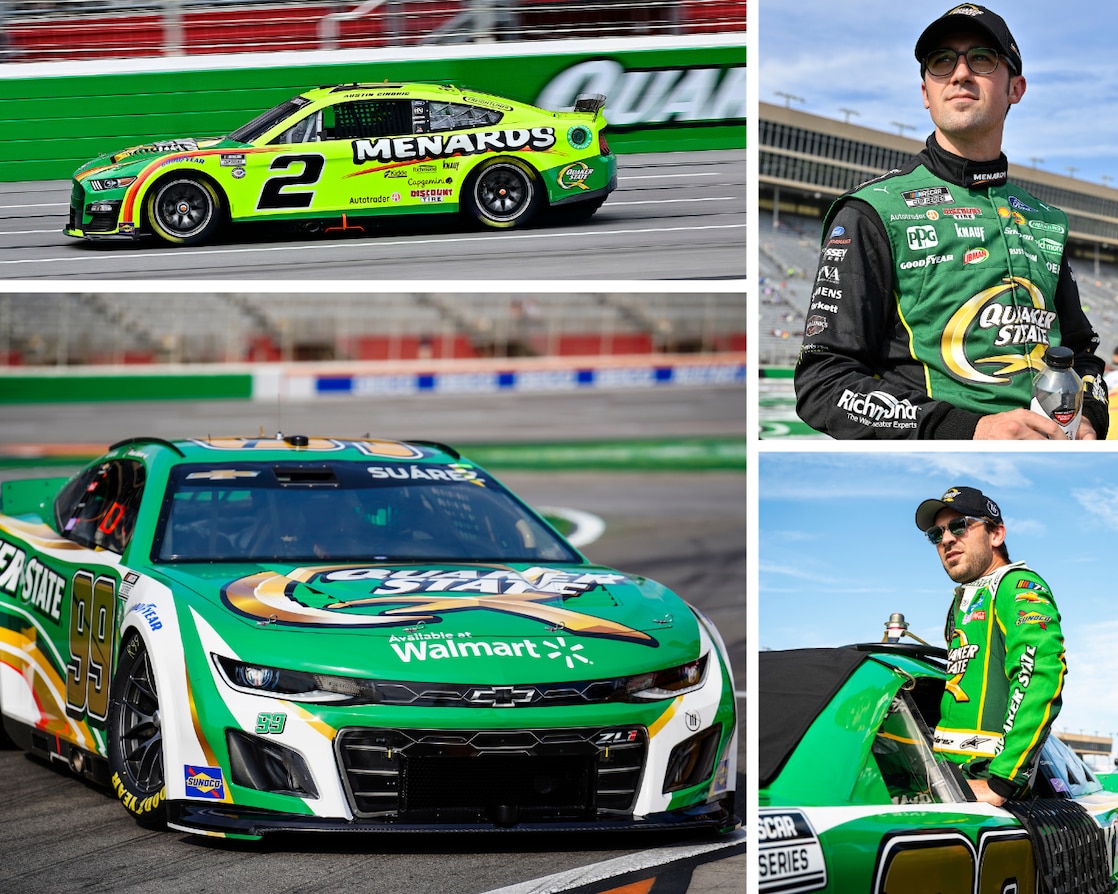 QUAKER STATE DRIVERS AND CARS AT THE QUAKER STATE 400