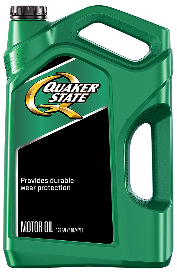 Bottle of quaker state motor oil