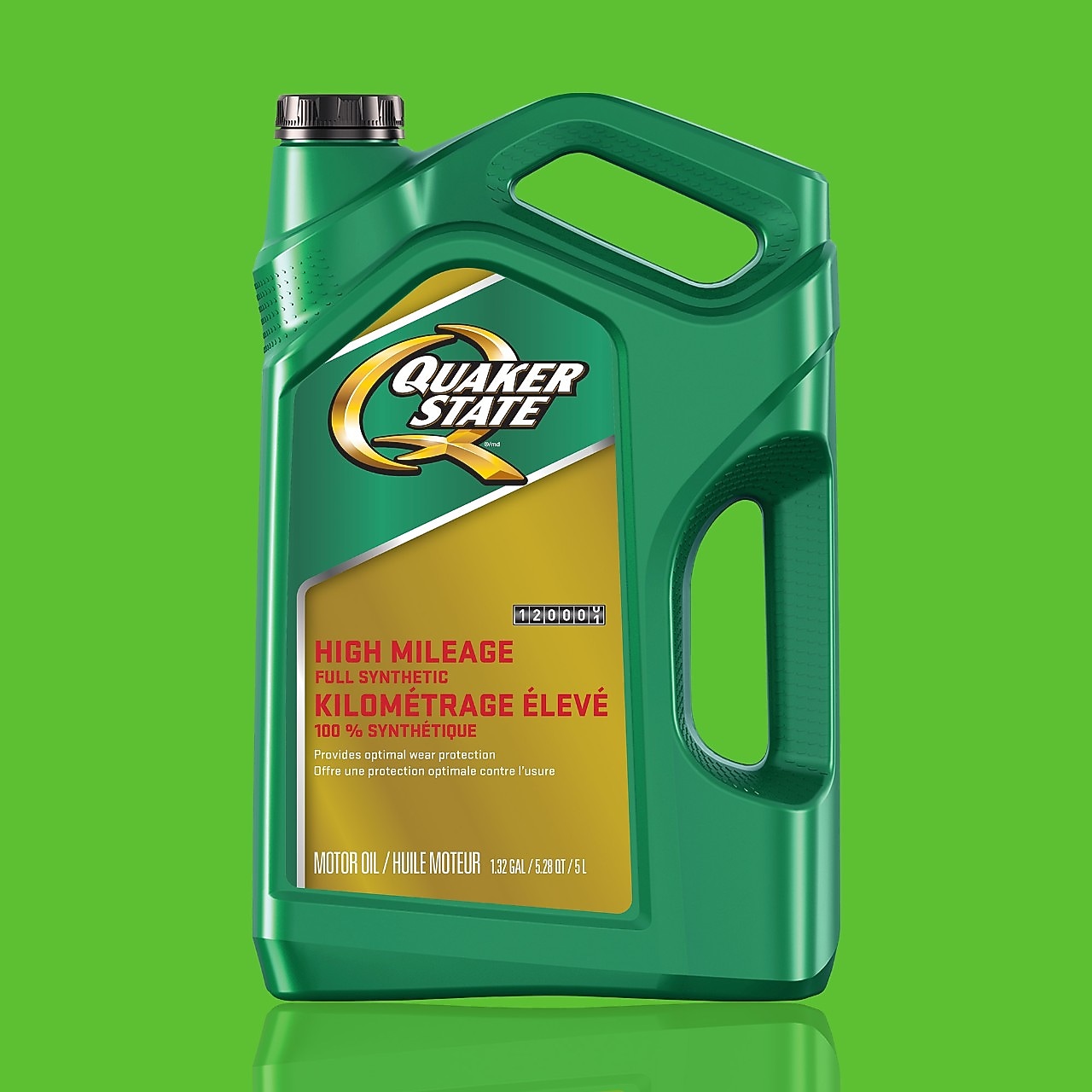  HUILE MOTEUR QUAKER STATE KILOMÉTRAGE ÉLEVÉ 100 % SYNTHÉTIQUE